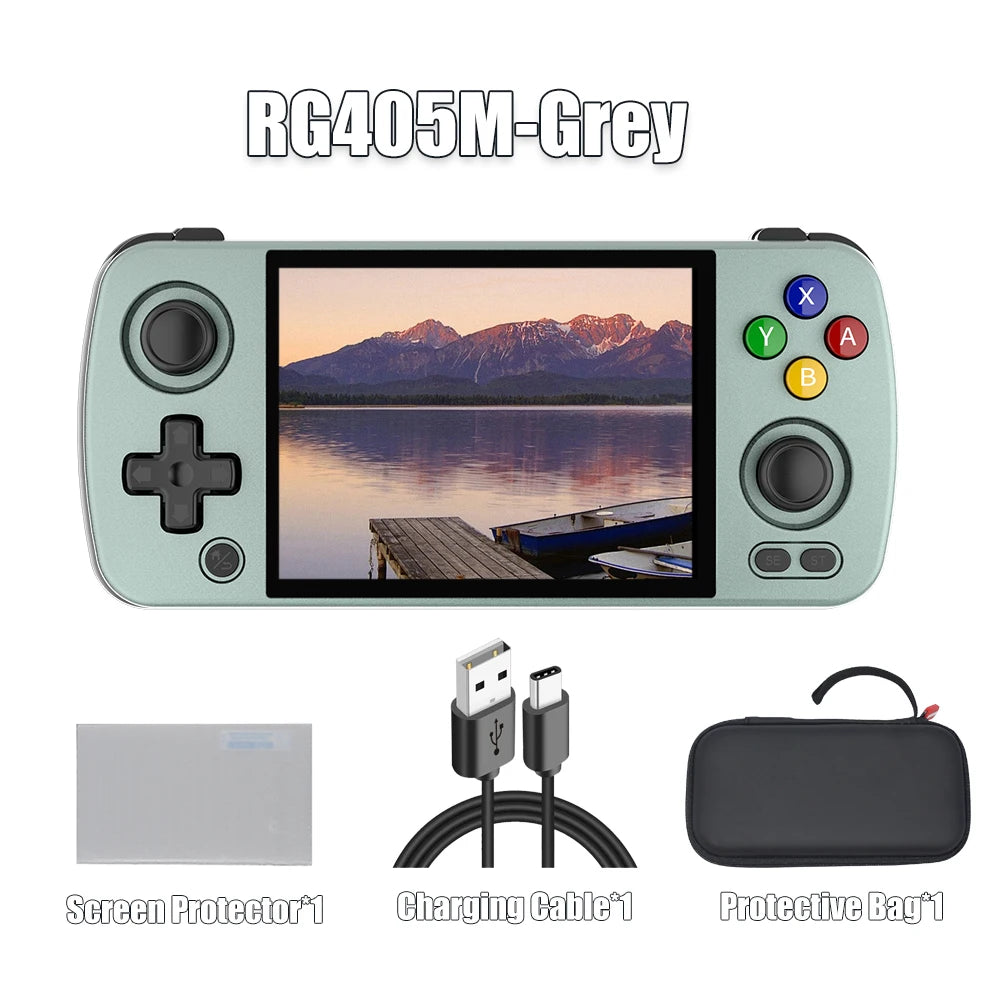 ANBERNIC RG405M Metal Handheld Game Console Android 12 System Unisoc Tiger T618 4 Inch IPS Screen Game Player Support OTA Update