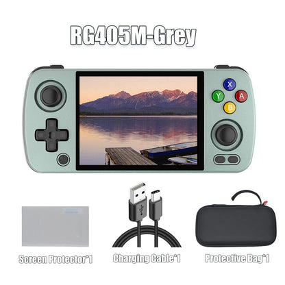 ANBERNIC RG405M Metal Handheld Game Console Android 12 System Unisoc Tiger T618 4 Inch IPS Screen Game Player Support OTA Update
