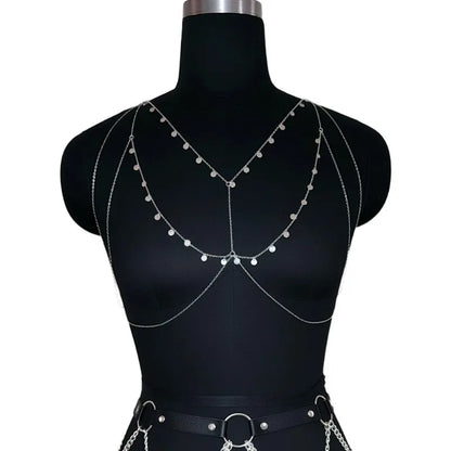 Personality Sequin Chest Chain, Simple Cold Wind Personality Body Chain, Light Luxury Senior Sense, All Accessories