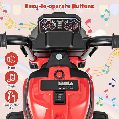 DORTALA Kids Ride-on Motorcycle 6V Battery Powered Motorbike Toddler Electric Dirt Bike