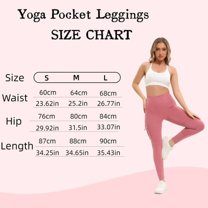 3PCS Women's Solid Color Gym Leggings High Waisted Fitness Yoga Pants Practical Pocket Stretch Outdoors Sports Cargo Styles