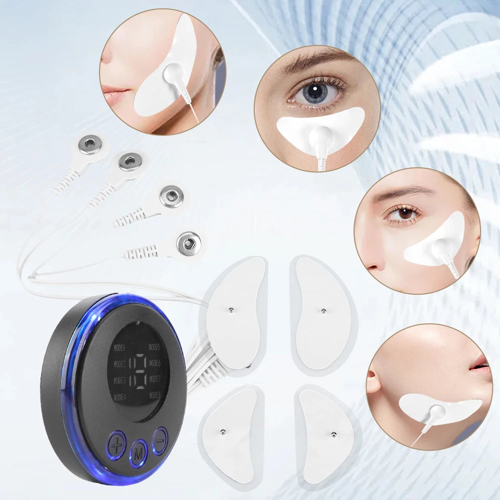 EMS Facial Massager Current Muscle Stimulator Anti-Wrinkle Face Tightening Tool USB Charging 8 Modes 19 Levels for Women