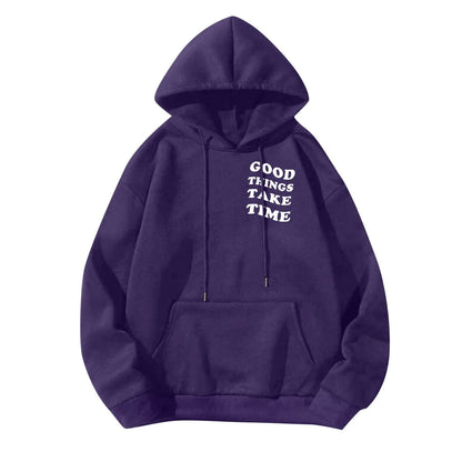 Unisex Fall Harajuku Style Embroidered Streetwear Long Sleeve Baggy Hooded Sweatshirt Fashion Casual Comfy Pullover Hoodies