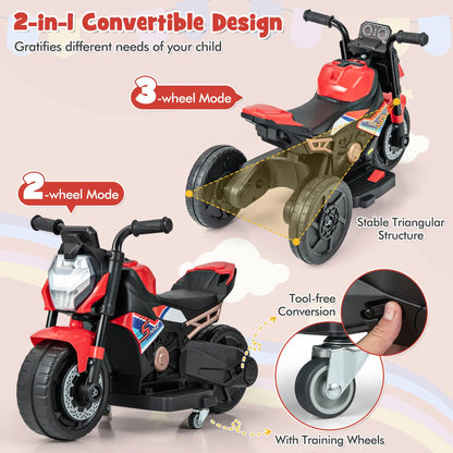 DORTALA Kids Ride-on Motorcycle 6V Battery Powered Motorbike Toddler Electric Dirt Bike