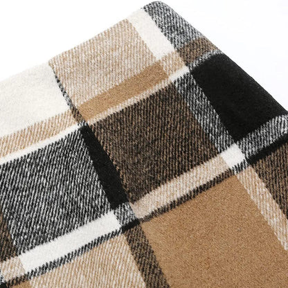 Plaid Half Length Skirt Women’s A-Line Solid Colour High Waist Min Dress Tight Skirt Single-breasted Corduroy Slim Skirt