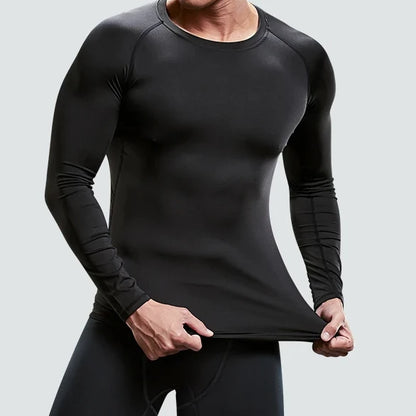 Fitness Clothes Tights Men'S Quick-Drying Long-Sleeved Sports Underwear Suit Football Training Basketball Base Ski Four Seasons