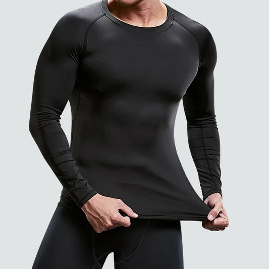 Fitness Clothes Tights Men'S Quick-Drying Long-Sleeved Sports Underwear Suit Football Training Basketball Base Ski Four Seasons