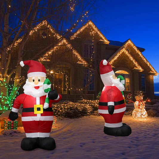 LED Inflatable Lighted Giant Model Ornament Festival Theme Christmas Dolls Decor Decorative Cartoon  Christmas New Year Gifts