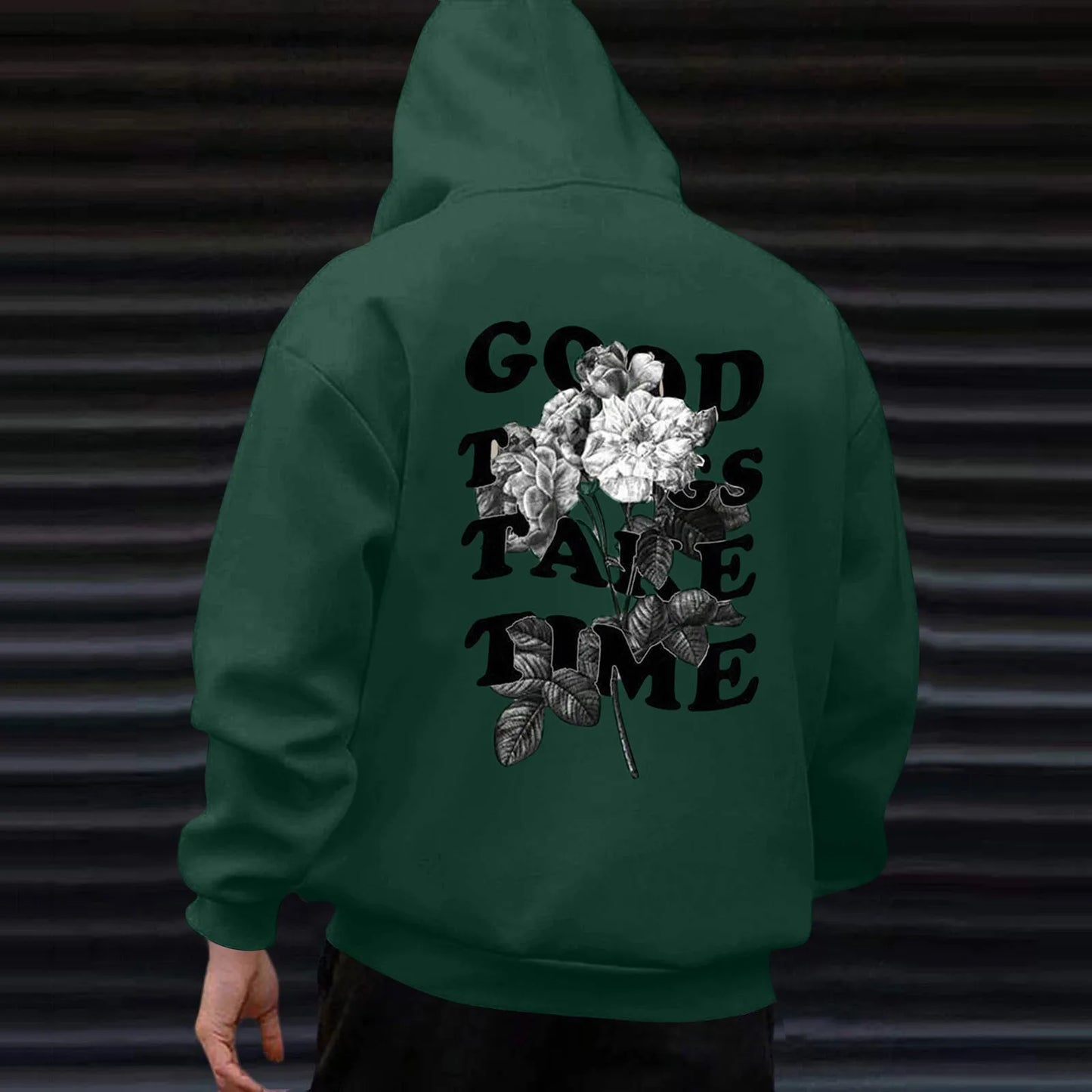 Unisex Fall Harajuku Style Embroidered Streetwear Long Sleeve Baggy Hooded Sweatshirt Fashion Casual Comfy Pullover Hoodies