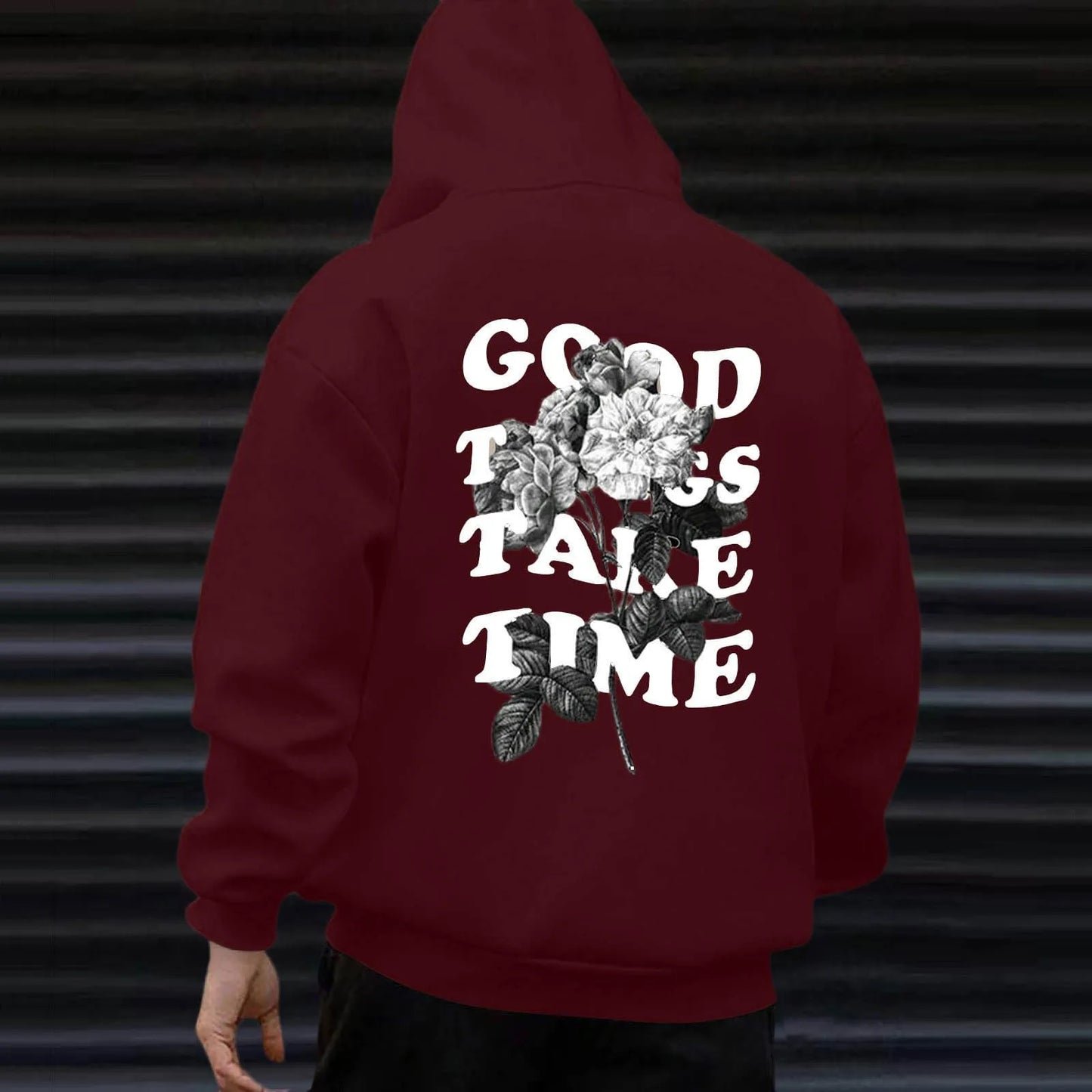 Unisex Fall Harajuku Style Embroidered Streetwear Long Sleeve Baggy Hooded Sweatshirt Fashion Casual Comfy Pullover Hoodies