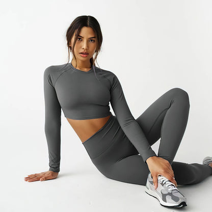 5pcs Women Sport Cropped Pants Solid Color Back Waist Pocket High Waist Yoga Legging Butter Athletic Gym Comprehensive Training