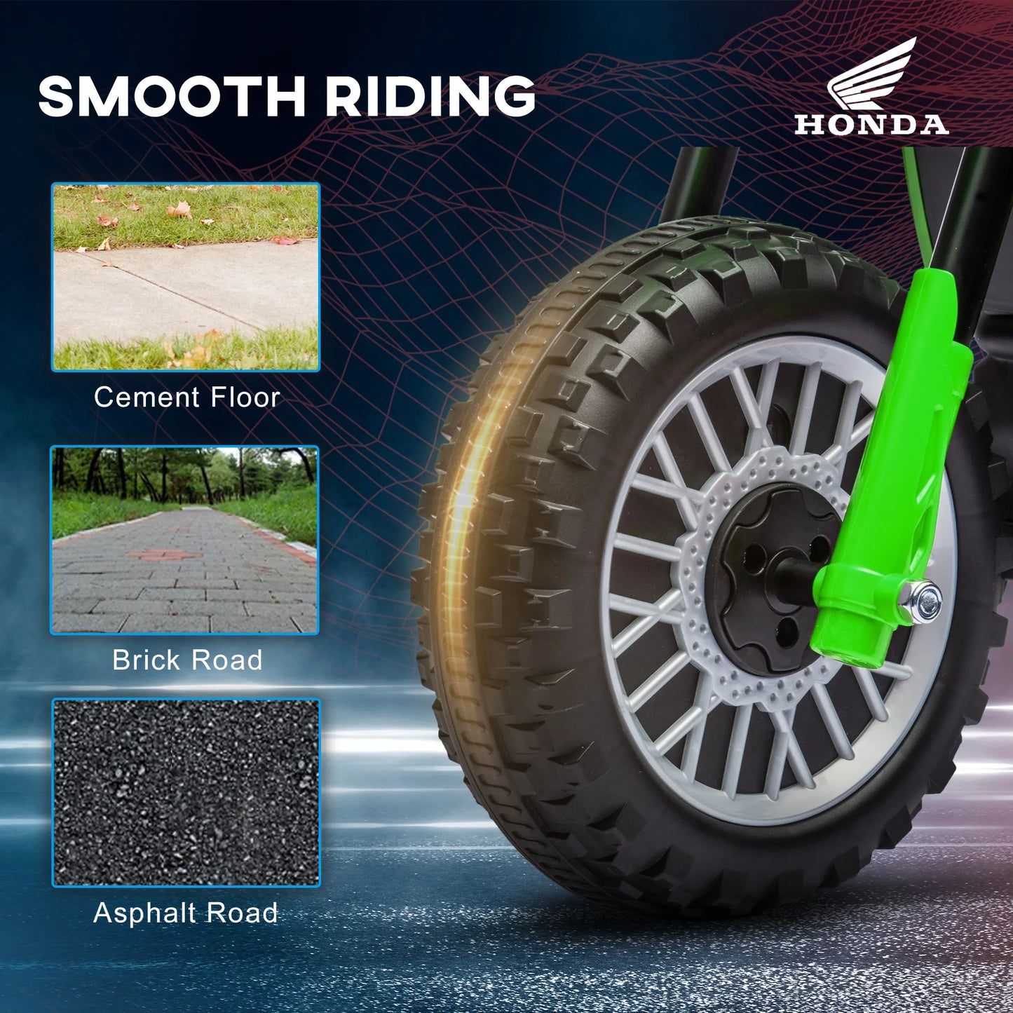 HOMCOM Honda CRF450RL Licensed 6V Kids Electric Motorbike w/ Horn