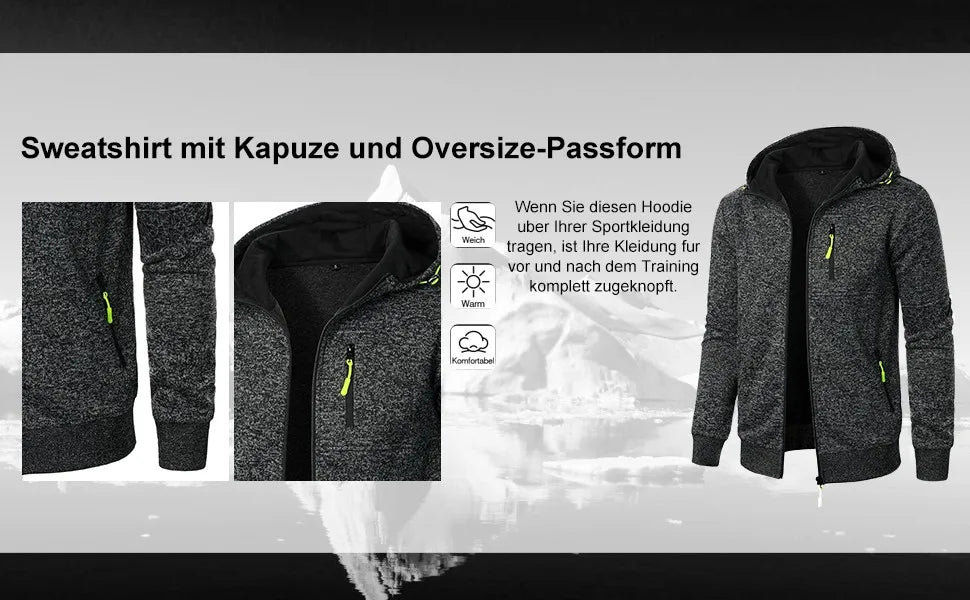 Spring And Fall Basic Breathable Sports Hooded Thin Regular Fit Comfy Zipper Cardigan Top Jacket For Man