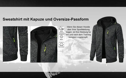 Spring And Fall Basic Breathable Sports Hooded Thin Regular Fit Comfy Zipper Cardigan Top Jacket For Man