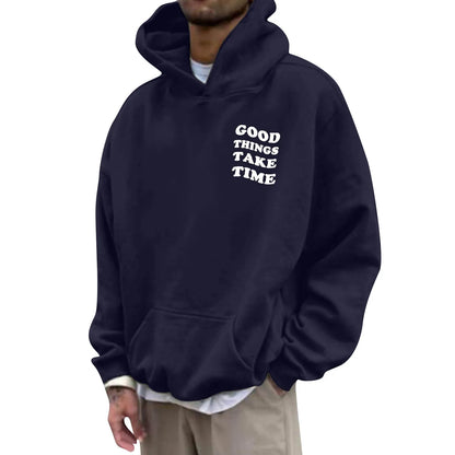 Unisex Fall Harajuku Style Embroidered Streetwear Long Sleeve Baggy Hooded Sweatshirt Fashion Casual Comfy Pullover Hoodies