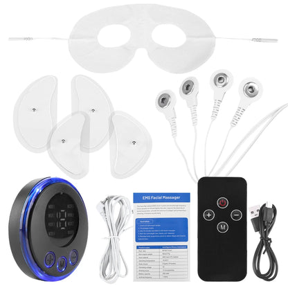EMS Facial Massager Current Muscle Stimulator Anti-Wrinkle Face Tightening Tool USB Charging 8 Modes 19 Levels for Women