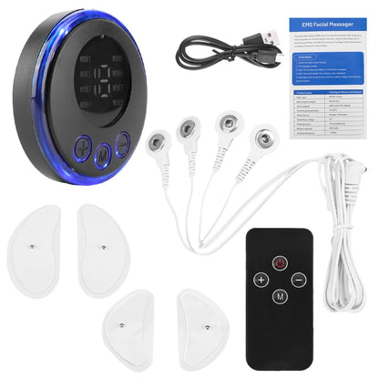 EMS Facial Massager Current Muscle Stimulator Anti-Wrinkle Face Tightening Tool USB Charging 8 Modes 19 Levels for Women