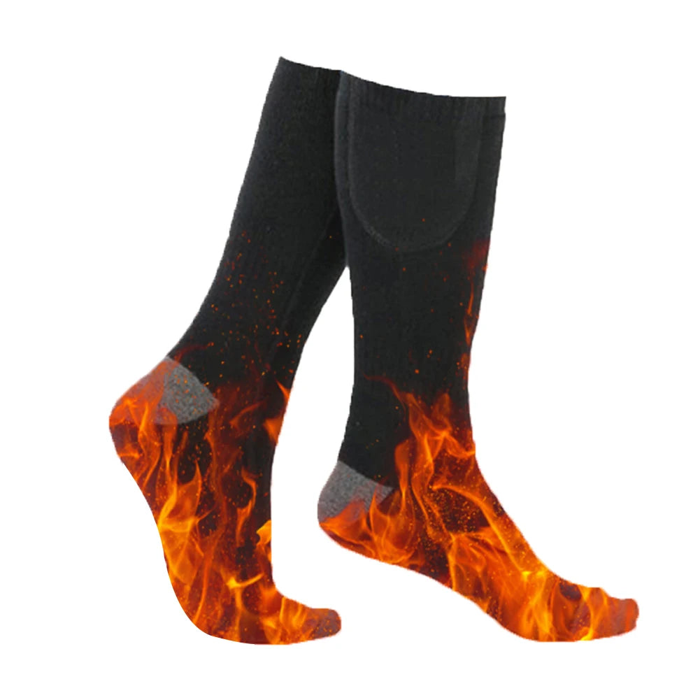 Electric Heated Socks 3 Level Temperature Electric Heating Socks Cold-Proof Skiing Sock for Cycling Camping Skating