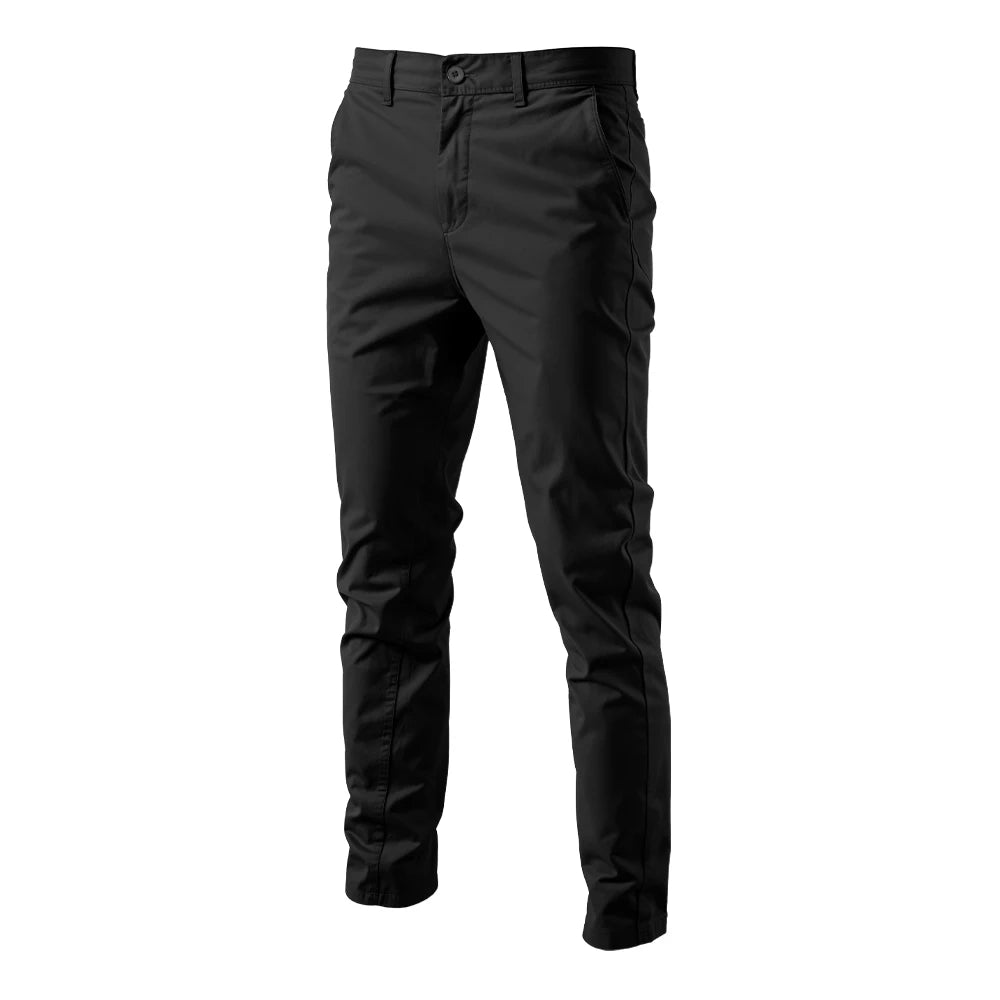 Voltsify Cotton Twill Straight Leg Trousers for Commuting Dating Casual Outings