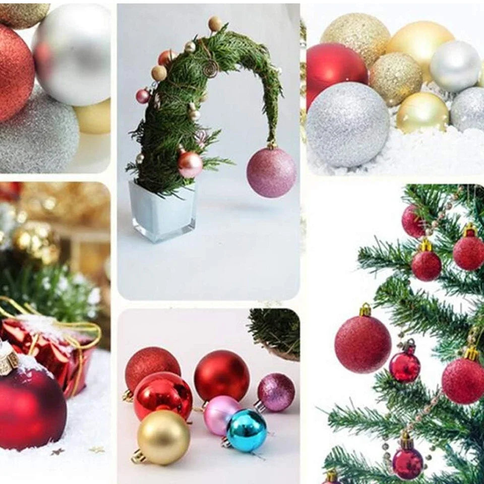 100pcs Christmas Decor Baubles Tree Xmas Balls Party Wedding Ornament Party Supplies Xmas Ornament Ball Xmas Baubles