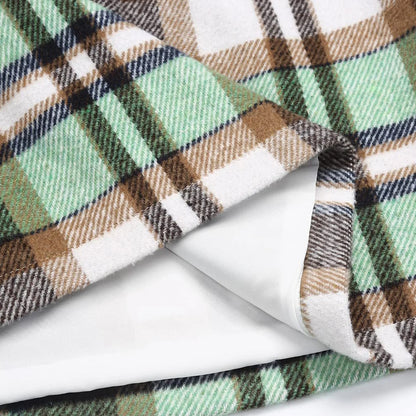 Plaid Half Length Skirt Women’s A-Line Solid Colour High Waist Min Dress Tight Skirt Single-breasted Corduroy Slim Skirt