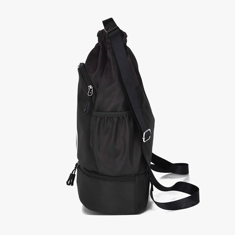 Swim Bag Mesh Drawstring Backpack with Wet Pocket Multipurpose Beach Backpack for Swimming, Gym, and Workout Gear