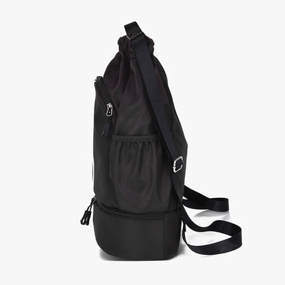 Swim Bag Mesh Drawstring Backpack with Wet Pocket Multipurpose Beach Backpack for Swimming, Gym, and Workout Gear