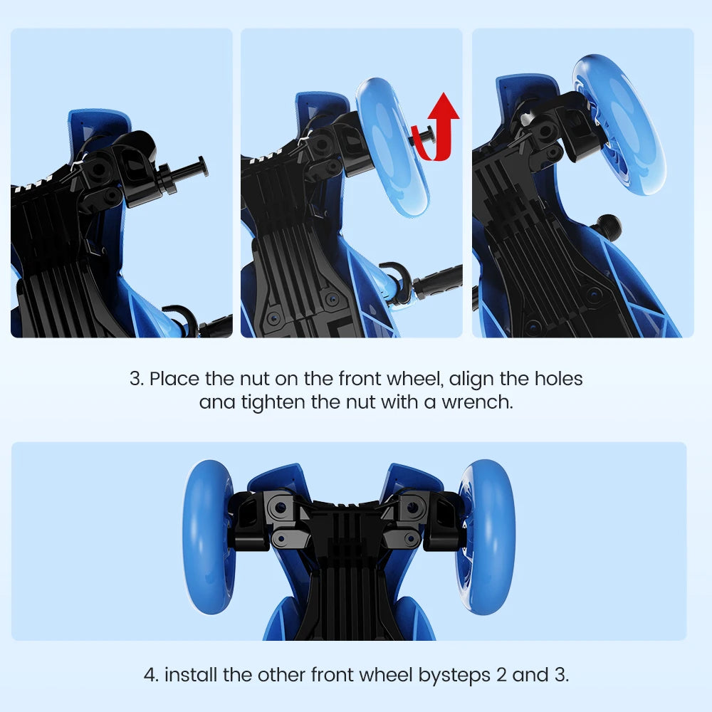 Sejoy Toddler Kick Scooter for Kids Childrens Foldable Seat Outside Bike Toy Scooter with Adjustable Height/Handlebars