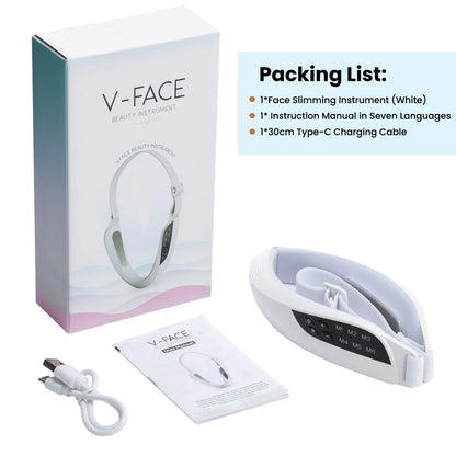 Electric V Face Lifting Beauty Device 6 Modes 8 Levels EMS Micro-current Firming Facial Massager Double Chin Removal Skin Care