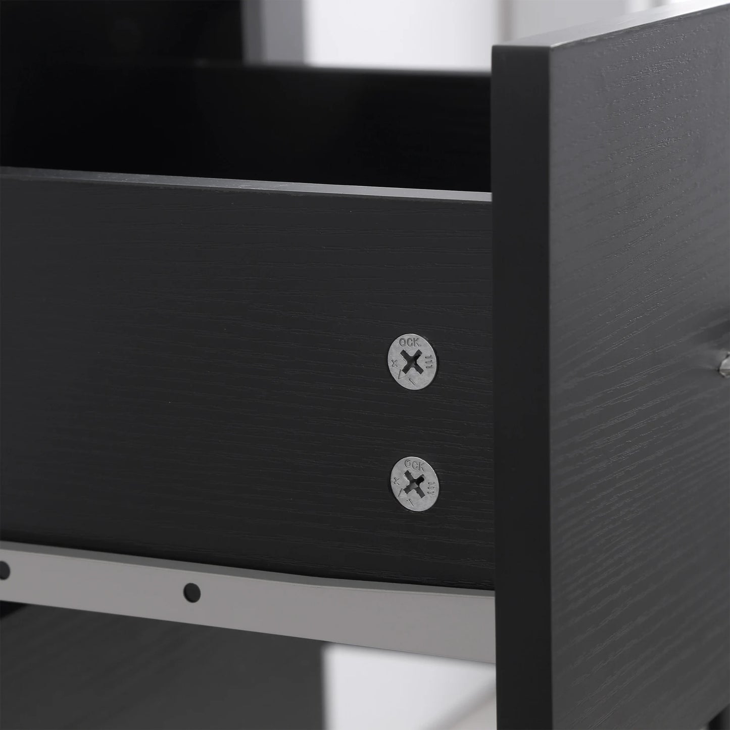 HOMCOM 120cm Computer Desk PC Table Workstation w/ 3 Shelf & Drawers Black