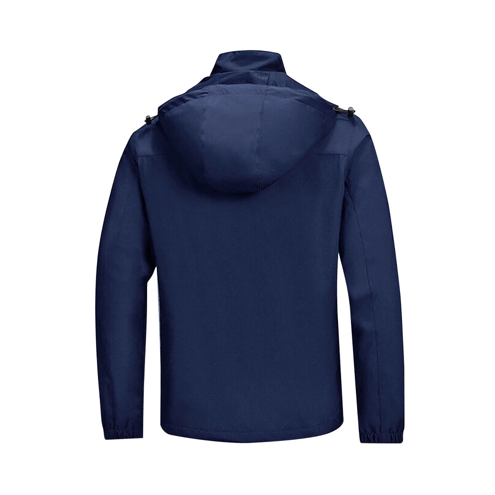 Modishion Hooded Waterproof Men's Jacket Soft Shell Jacket Breathable Outdoor Cycling Coat Mountaineering Clothes