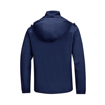 Modishion Hooded Waterproof Men's Jacket Soft Shell Jacket Breathable Outdoor Cycling Coat Mountaineering Clothes