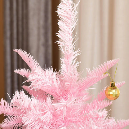 5FT Pink Artificial Christmas Tree with Automatic Open for Holiday for home Party Decoration
