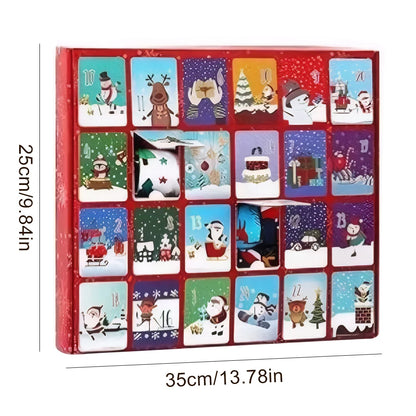 Christmas Sock Advent Calendar 2025 Christmas Advent Calendar 24 Pair of Christmas Crew Socks Xmas Countdown Calendar for Adults