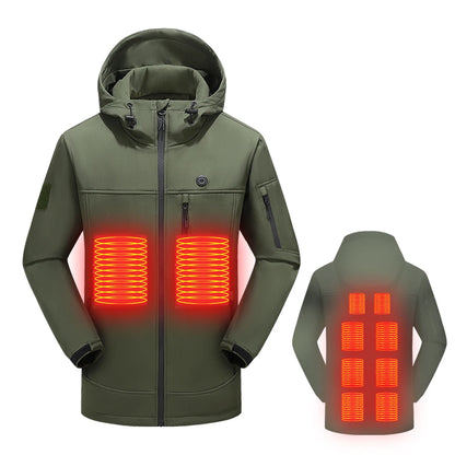 Heating Jackets Outdoor USB Heating Jackets Warming Coat Winter Flexible Electric Thermal Clothing Fishing Hiking Warm Clothes