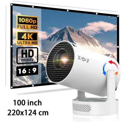 XGODY 4K HY300 Pro+ Projector Built-in 5W Speaker 1280*720P Android 11 12000 Lumens Wifi6 BT5.4 Portable Outdoor Projector