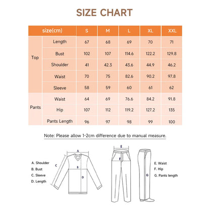 Modishion Long Sleeve Lapel Pajamas Solid Color Loungewear Set Button Top and Pants Women's Sleepwear Loungewear