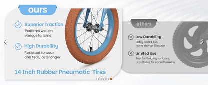 14 Inch Kids Balance Bike, Lightweight Height-adjustable Push Bike with Removable Basket and Rubber Air Tires