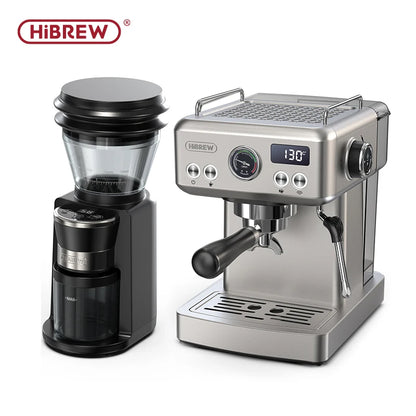 HiBREW Automatic Burr Mill Electric Coffee Grinder with 31 Gears for Espresso American Coffee Pour Over Visual Bean Storage G3