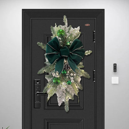 Christmas Wreath Pendants Festive Door Window Wreath Decoration Stairway Stairs Trim Garland Xmas Navidad Wreath Hanging Pendant