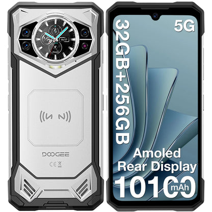 DOOGEE S200 5G Rugged Phone 1.32" Rear Display 12GB 256GB 6.72" 120Hz 100MP AI Main Camera 10100mAh Battery 33W Smartphone