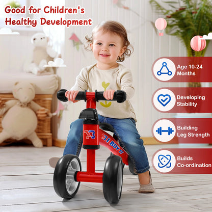 Baby Balance Bike, No Pedal Toddler Balance Bike, Lightweight Ride on Toys for 1-2 Kids, Children's First Bike Training Bicycle