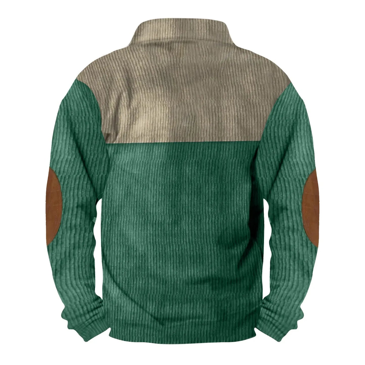 Men's Fashuion High Street Color Blocking Standing Collar Sweatshirt Outdoor Casual Pullover Tops