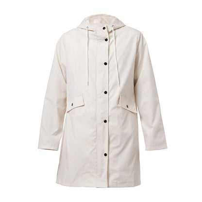 【Breeins】Women Outdoor Waterproof Rain Jacket Casual Loose Hooded Windproof Climbing Jackets Coat For All Seasons