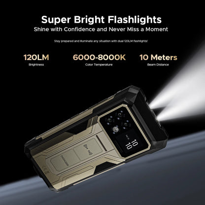 DOOGEE S200 Max 5G Rugged Phone Dual light Flashlight 16GB 512GB 22000mAh 66W 1.32" Rear Display 6.72” 120Hz NFC Smartphone