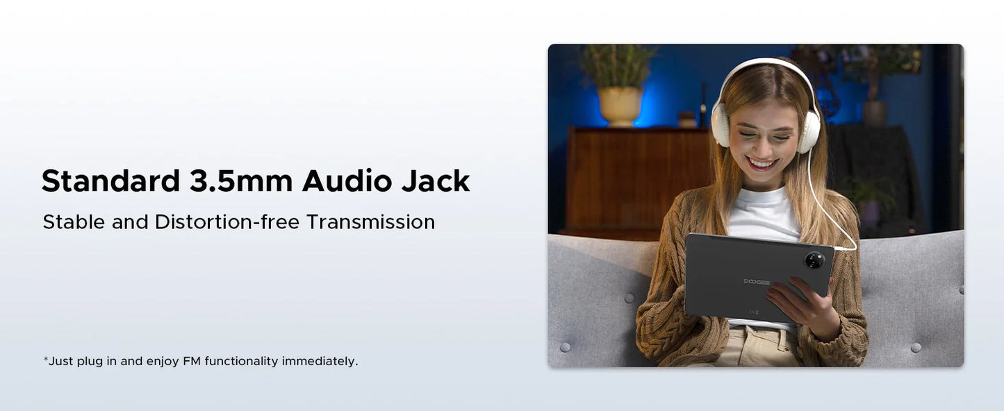 DOOGEE Tab A9+ 2 IN 1 Smart Tablet PC Android 15 11'' Display 20GB RAM(4+16) 64GB ROM 8580mAh Battery Dual Speakers Widevine L1