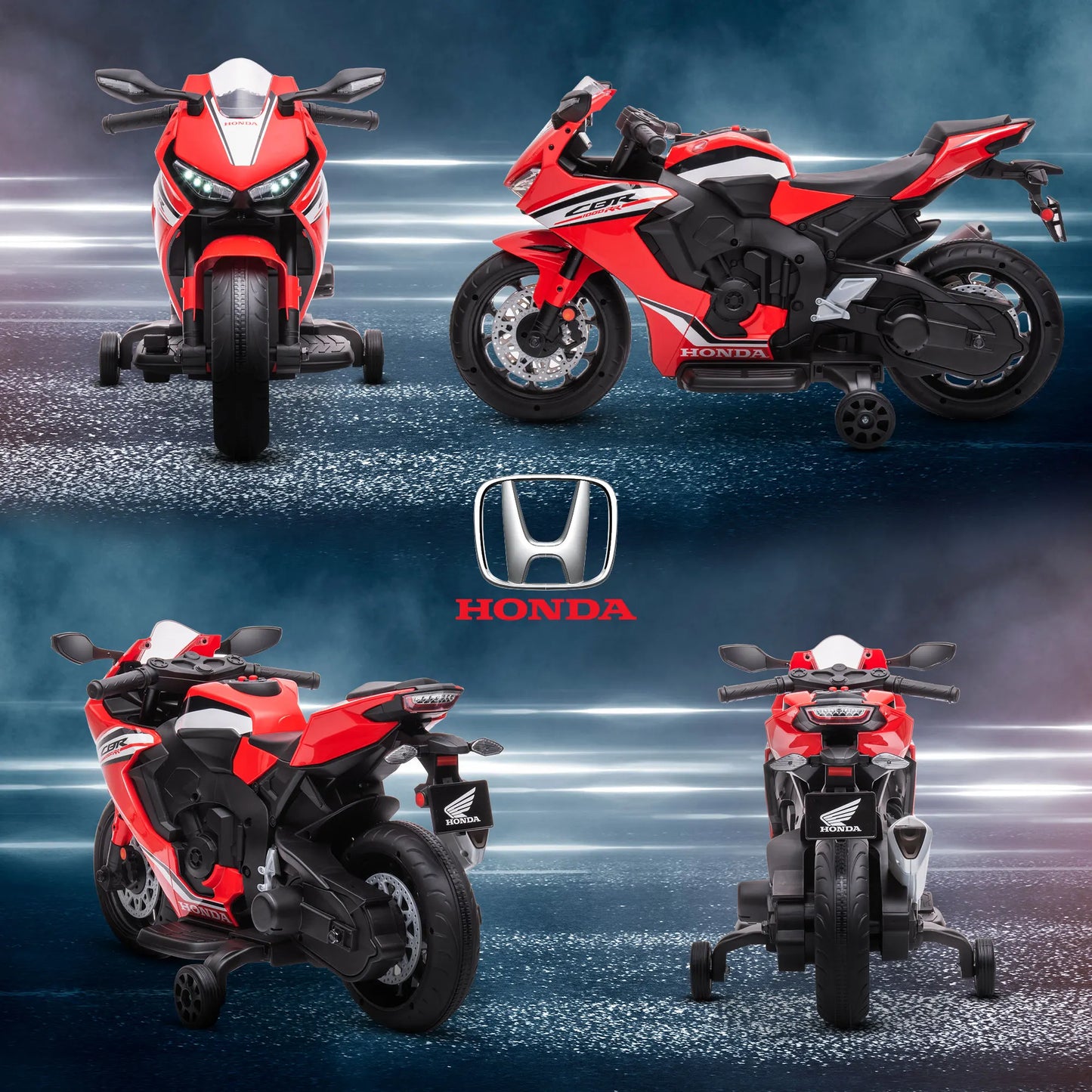 HOMCOM Honda Licensed 6V Kids Electric Motorbike Ride On Car for 3-5 Years