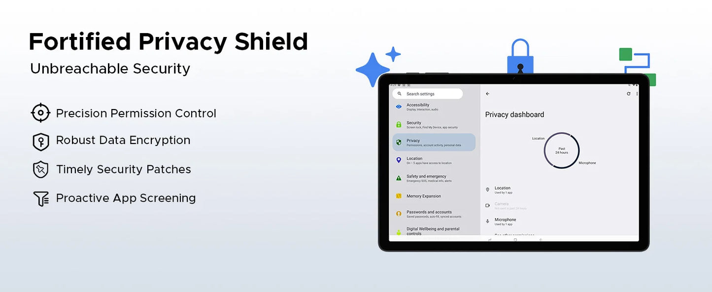 DOOGEE Tab A9+ 2 IN 1 Smart Tablet PC Android 15 11'' Display 20GB RAM(4+16) 64GB ROM 8580mAh Battery Dual Speakers Widevine L1