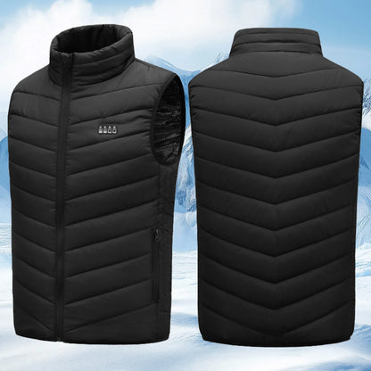 21 Area Heated Vest Thermal Warm Waistcoat Electric Heating Jacket (Black XXL)