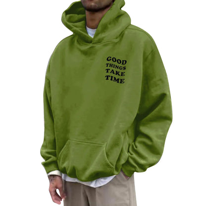 Unisex Fall Harajuku Style Embroidered Streetwear Long Sleeve Baggy Hooded Sweatshirt Fashion Casual Comfy Pullover Hoodies